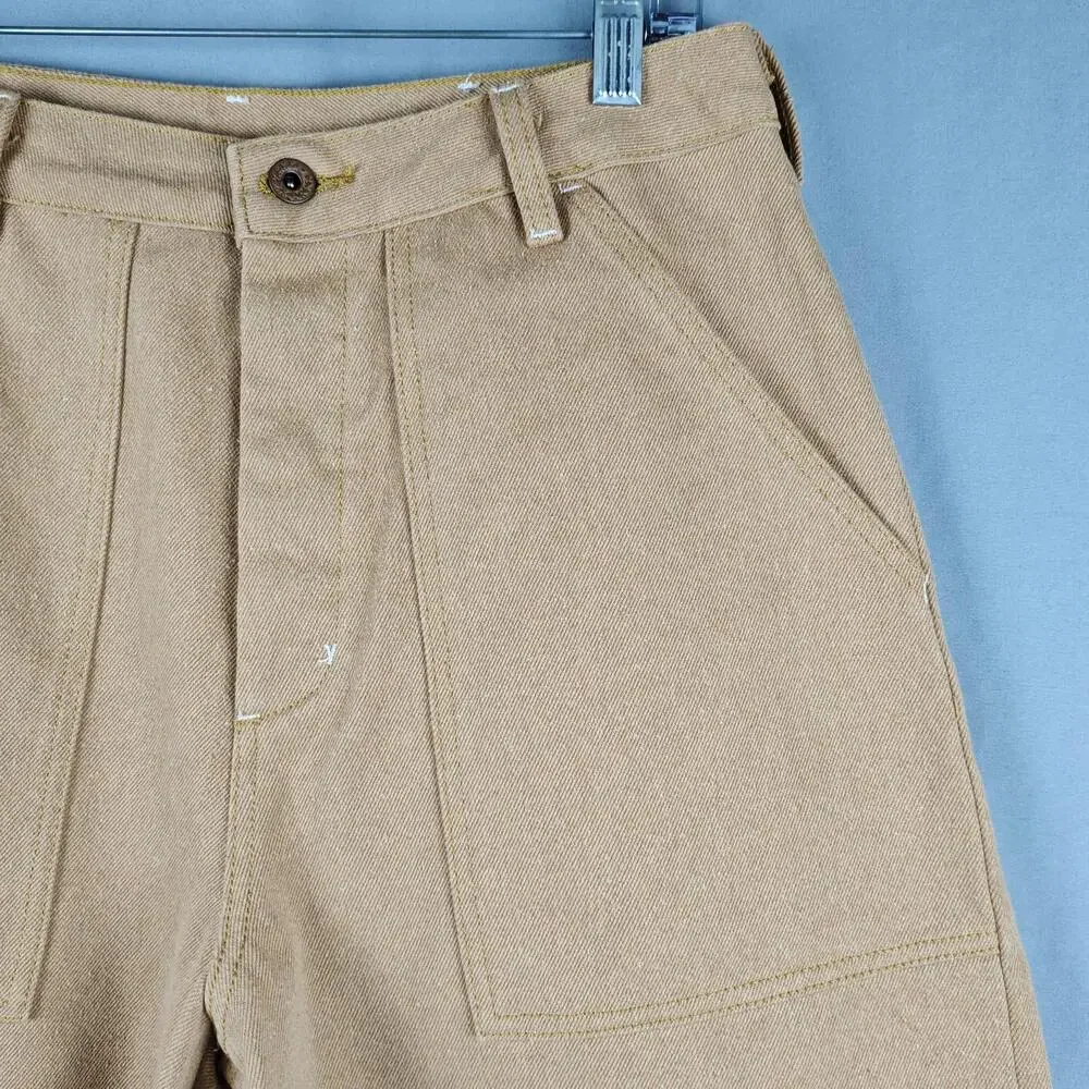 Cone Denim Carpenter Pants Mens 36x27 Brown Relaxed Fit Workwear Utility Pockets